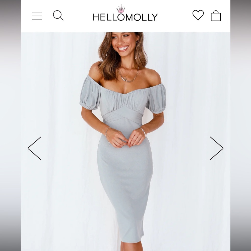 Hello Molly Flowering For You Sage Dress - Form Fitting and Flattering, Size 6